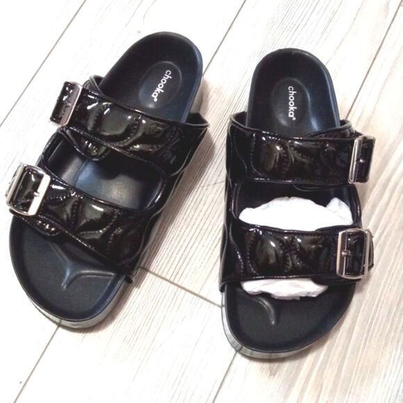 (S-3604)  Chooka Double Buckle Sandal Sz 6 - Picture 4 of 11